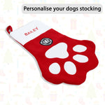 Customisable BullyBillows Paw Christmas Stocking