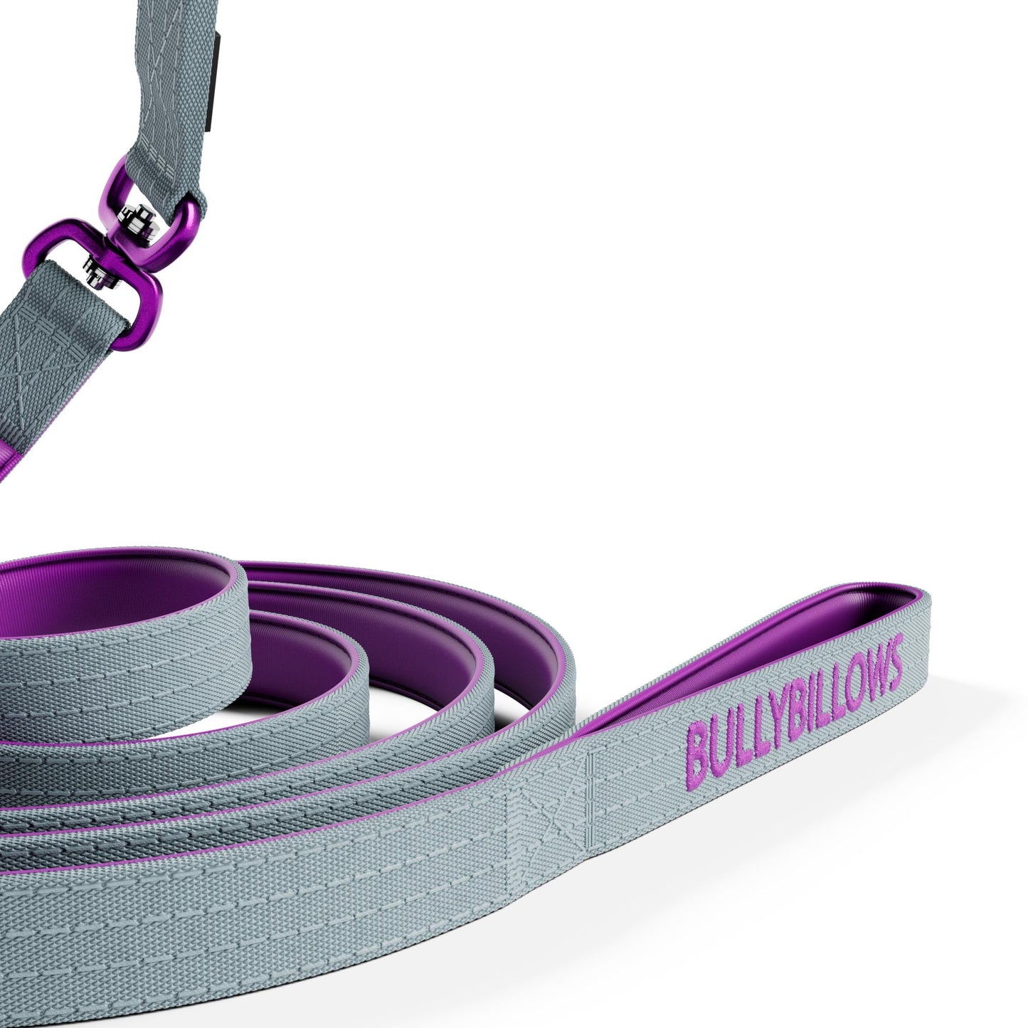 3M Lighter Swivel Combat Lead | Anti-Tangle & Secure Clip - Purple x Metal Grey