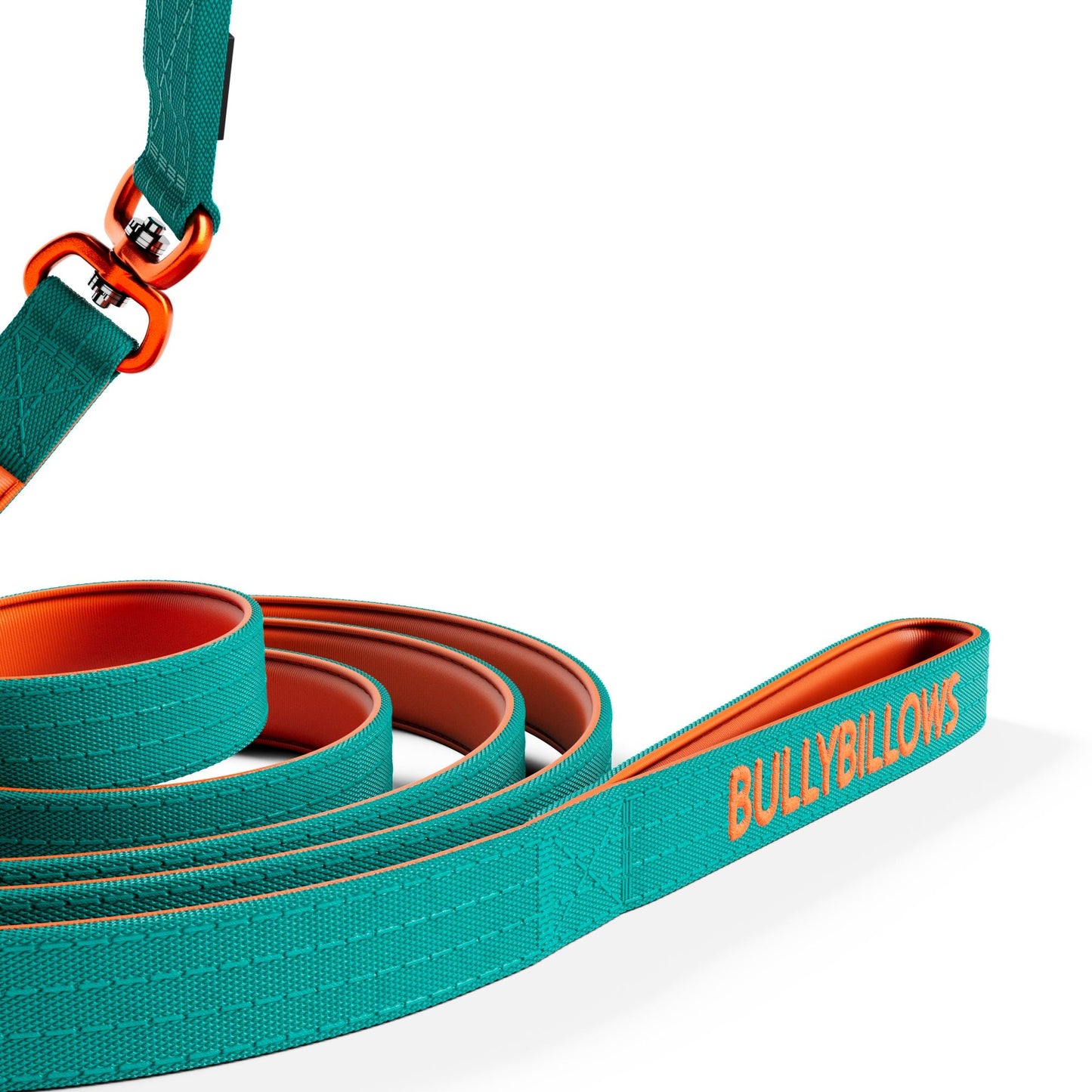 3M Lighter Swivel Combat Lead | Anti-Tangle & Secure Clip - Turquoise x Orange