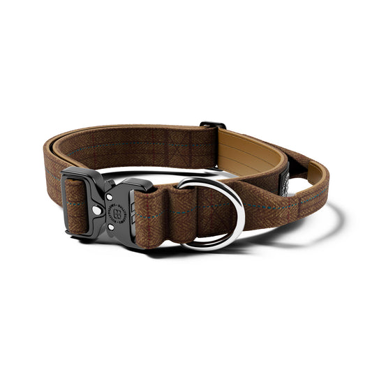4cm Tweed Combat® Collar | With Handle & Rated Clip - Classic Tan