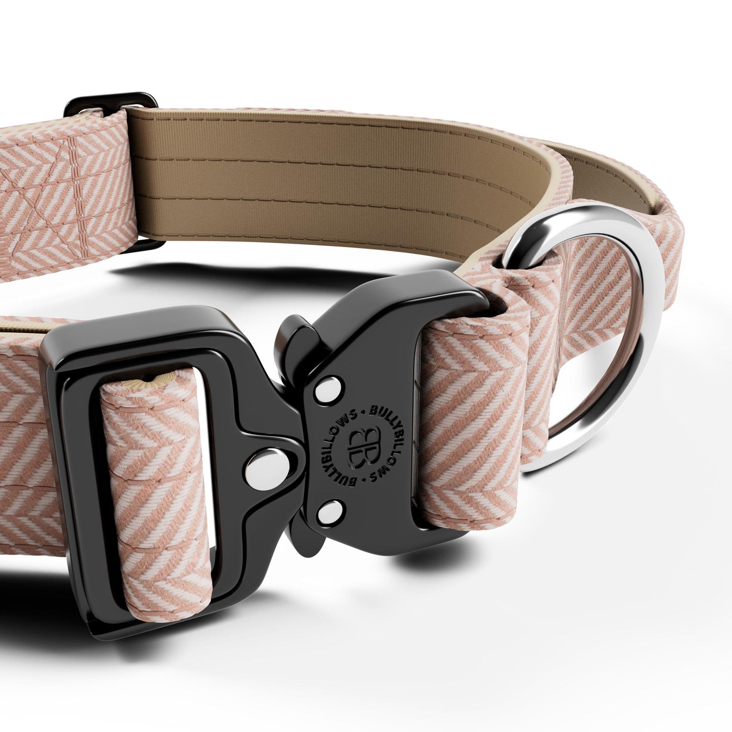 4cm Herringbone Combat® Collar | With Handle & Rated Clip - Elegant Cream