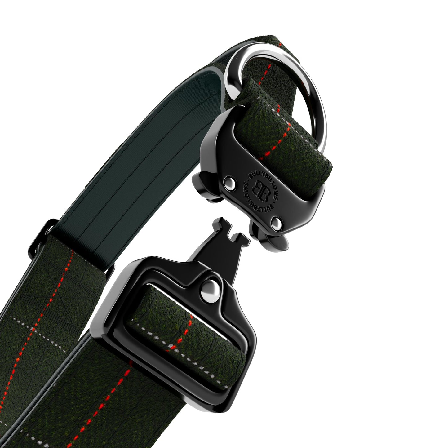 4cm Tweed Combat® Collar | With Handle & Rated Clip - Forest Green