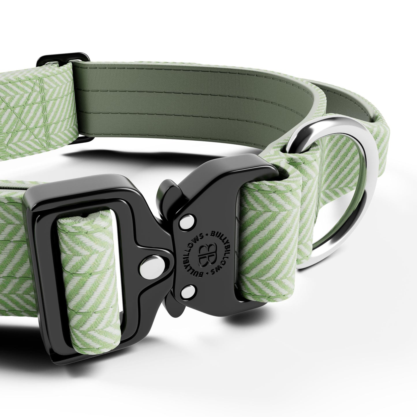 4cm Herringbone Combat® Collar | With Handle & Rated Clip - Mint Green