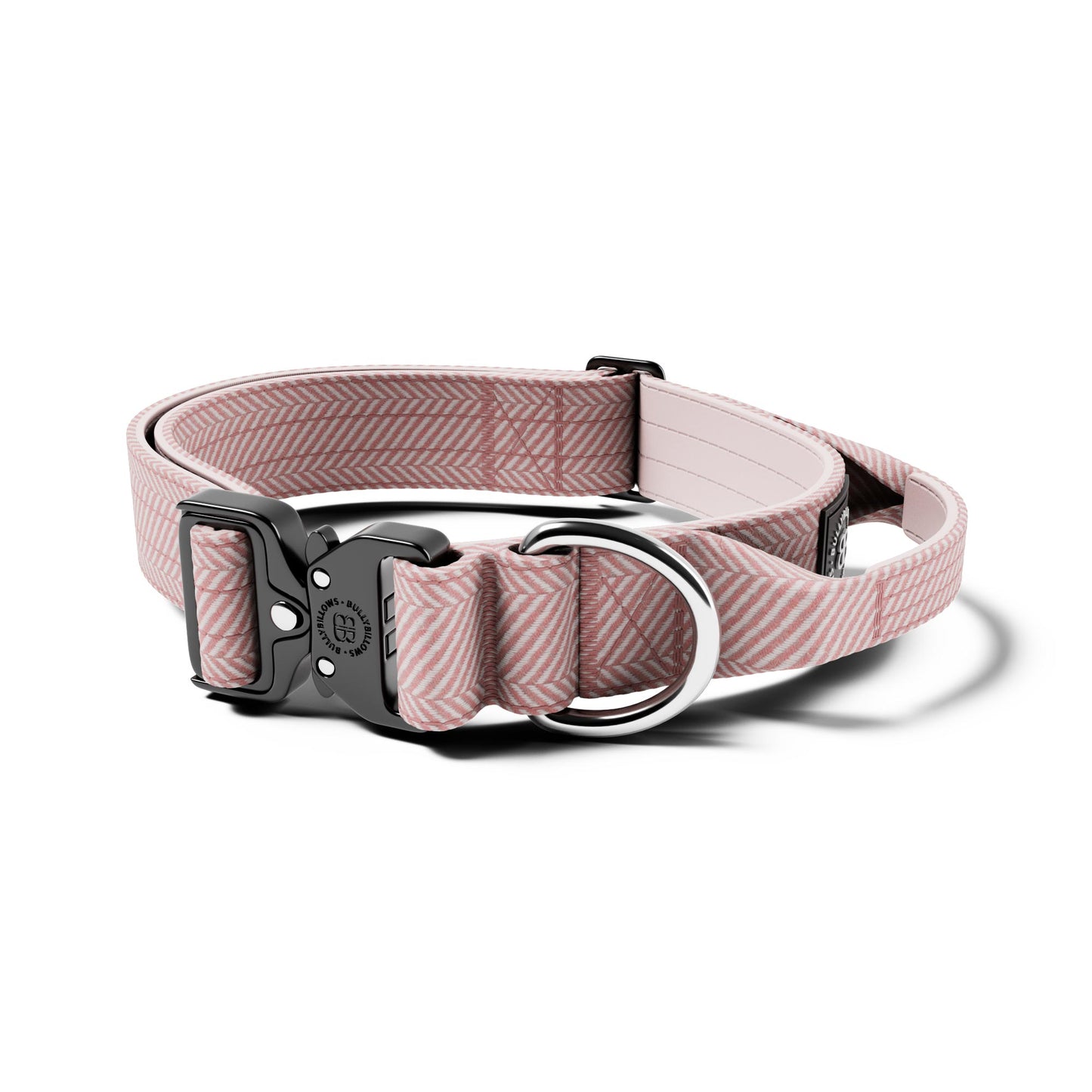 4cm Herringbone Combat® Collar | With Handle & Rated Clip - Soft Pink