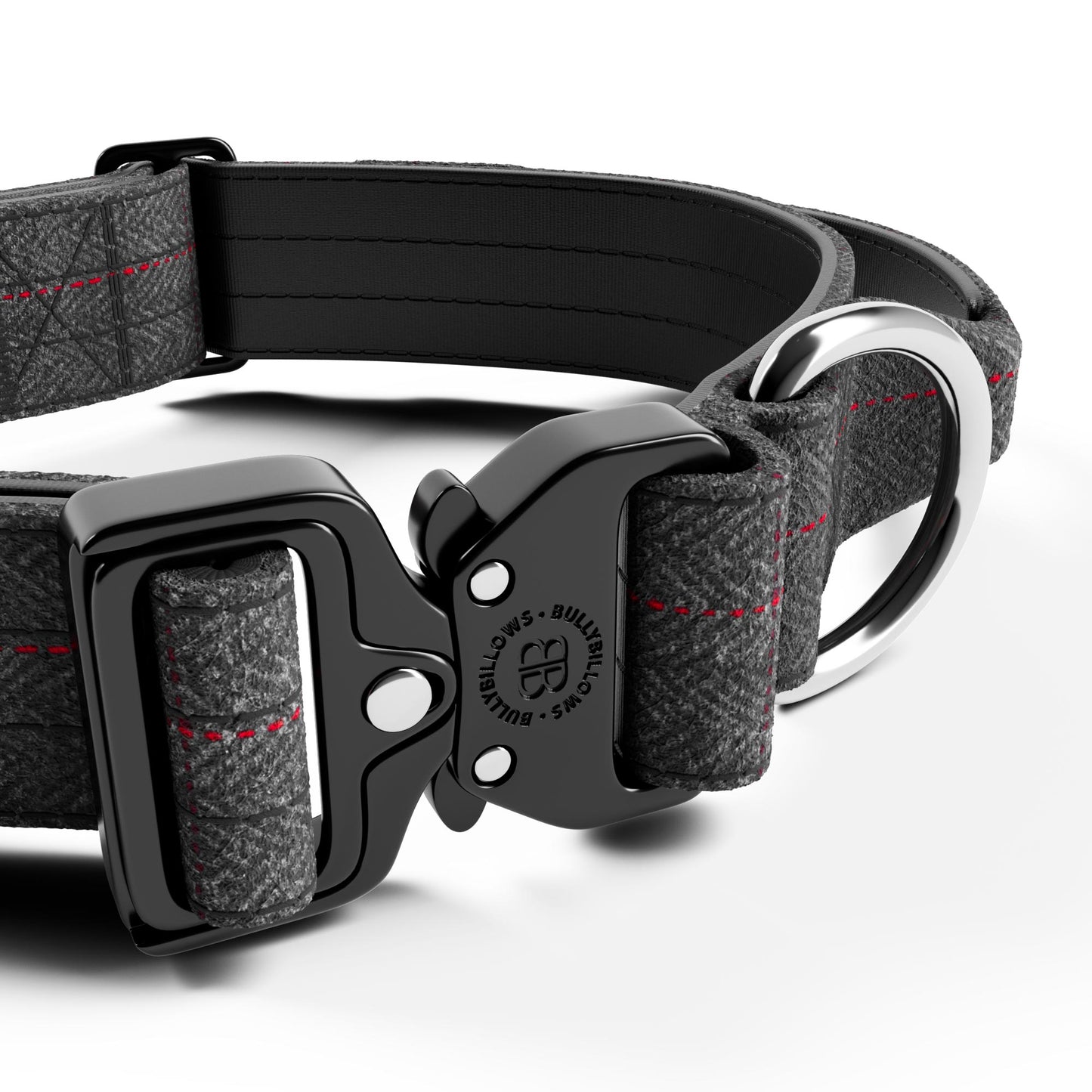 4cm Tweed Combat® Collar | With Handle & Rated Clip - Stone Grey