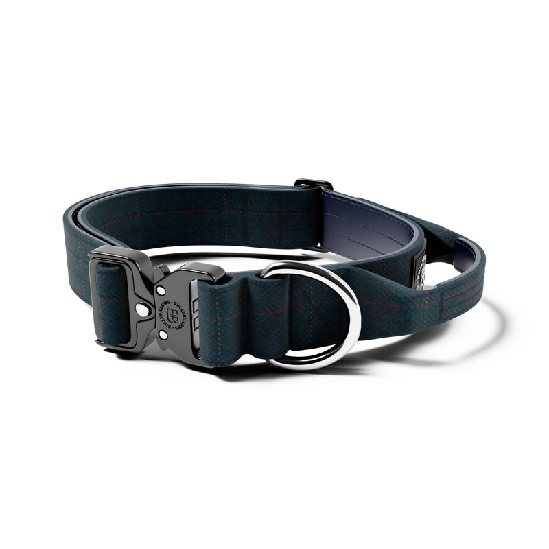 4cm Tweed Combat® Collar | With Handle & Rated Clip - Midnight Blue