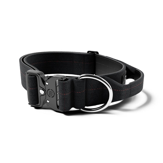 5cm Tweed Combat® Collar | With Handle & Rated Clip - Charcoal Black
