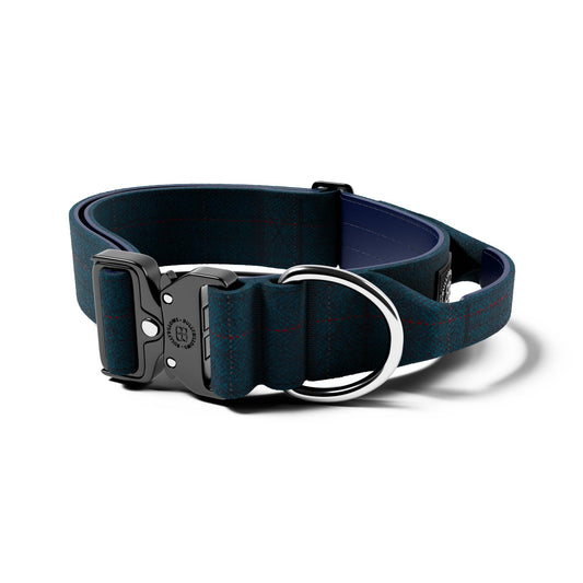 5cm Tweed Combat® Collar | With Handle & Rated Clip - Midnight Blue