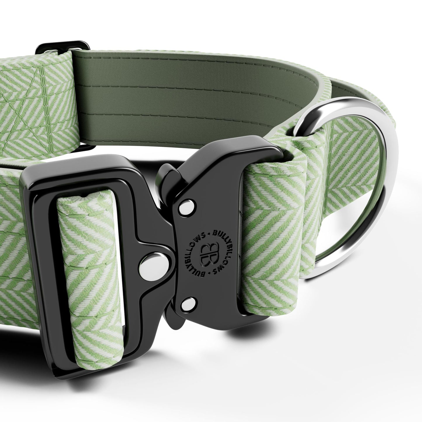 5cm Herringbone Combat® Collar | With Handle & Rated Clip - Mint Green