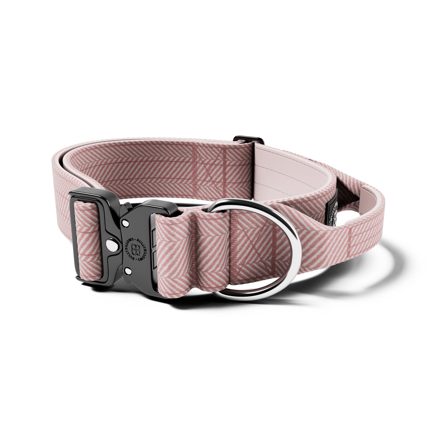 5cm Herringbone Combat® Collar | With Handle & Rated Clip - Soft Pink