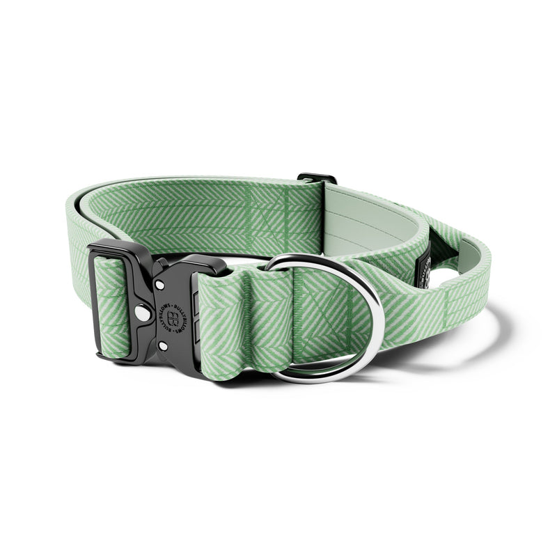 5cm Herringbone Combat® Collar | With Handle & Rated Clip - Mint Green