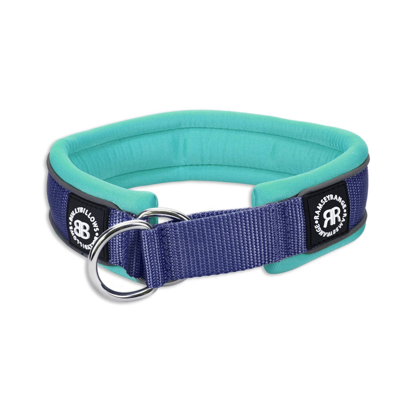 4cm Slip on Collar | Soft Padded & Reflective - Blue & Turquoise v2.0