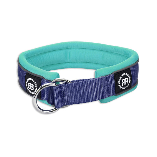 4cm Slip on Collar | Soft Padded & Reflective - Blue & Turquoise v2.0