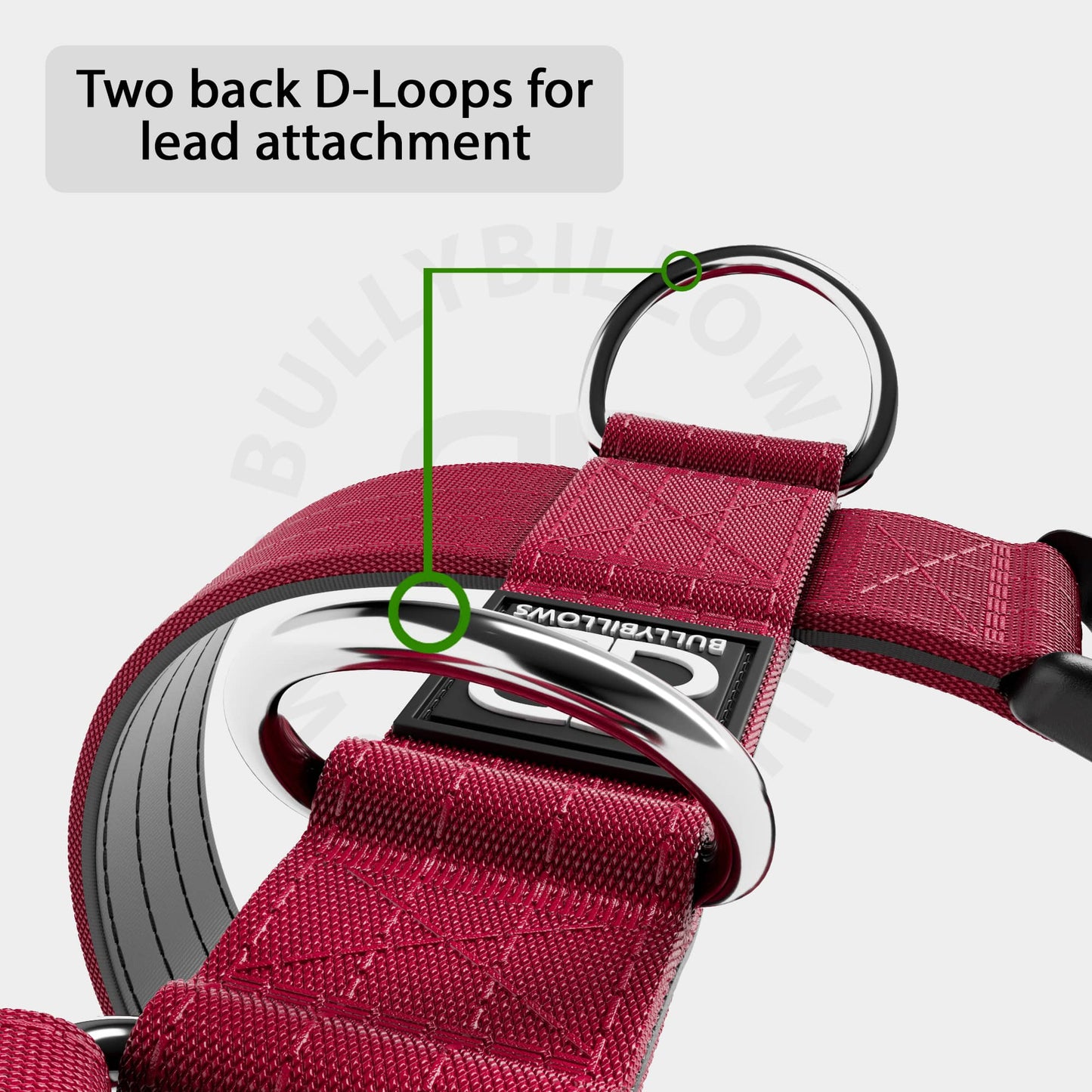 TRI-Harness® | Anti-Pull, Adjustable & Durable - Dog Trainers Choice - Burgundy v2.0