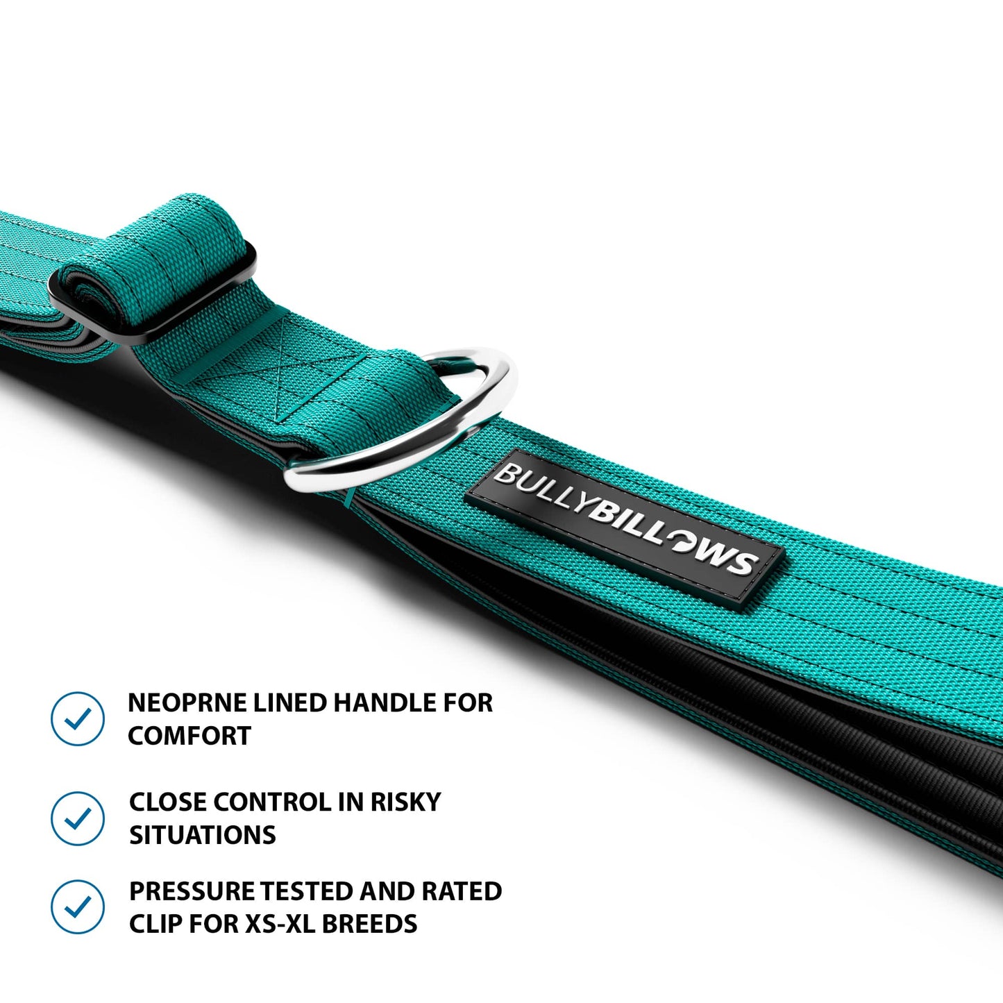 Adjustable Combat Traffic Lead | Short-Medium for Control & Emergency -  Turquoise