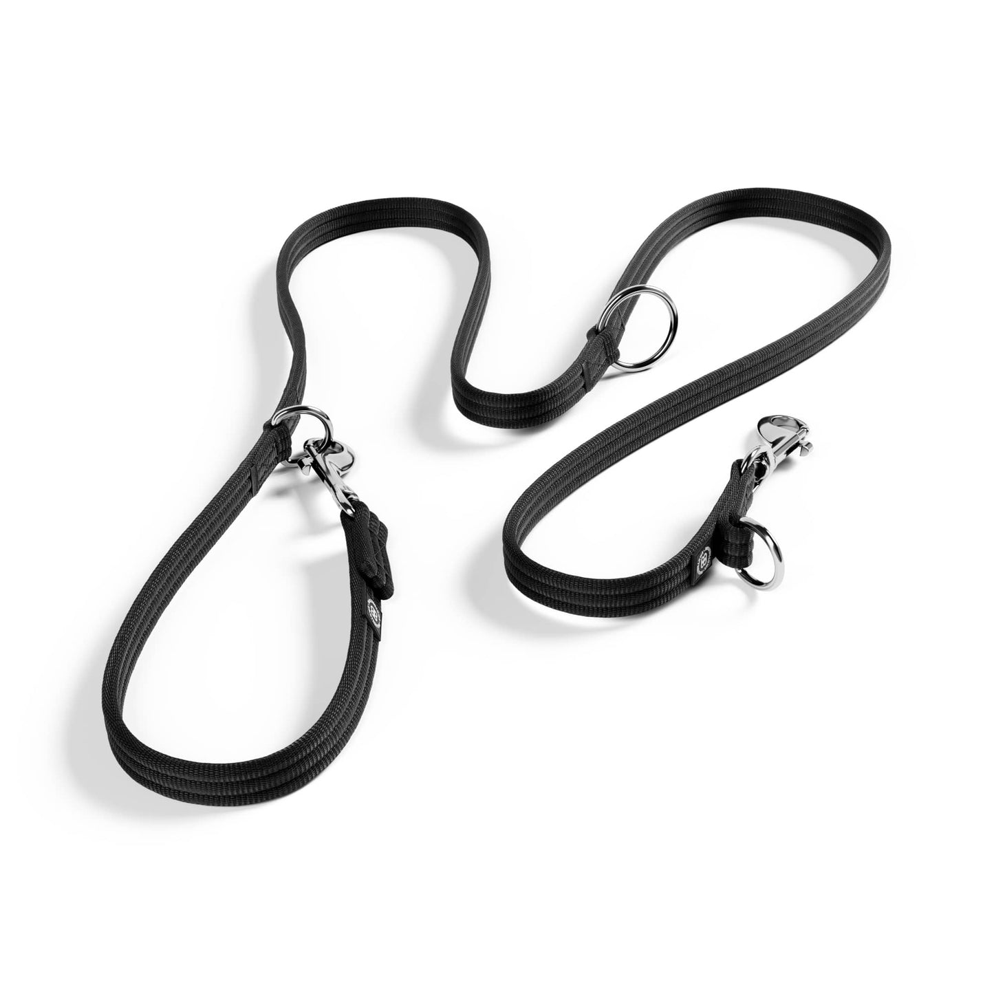Double Ended Training Lead | All Breeds - Durable & Soft 2m Lead - Black
