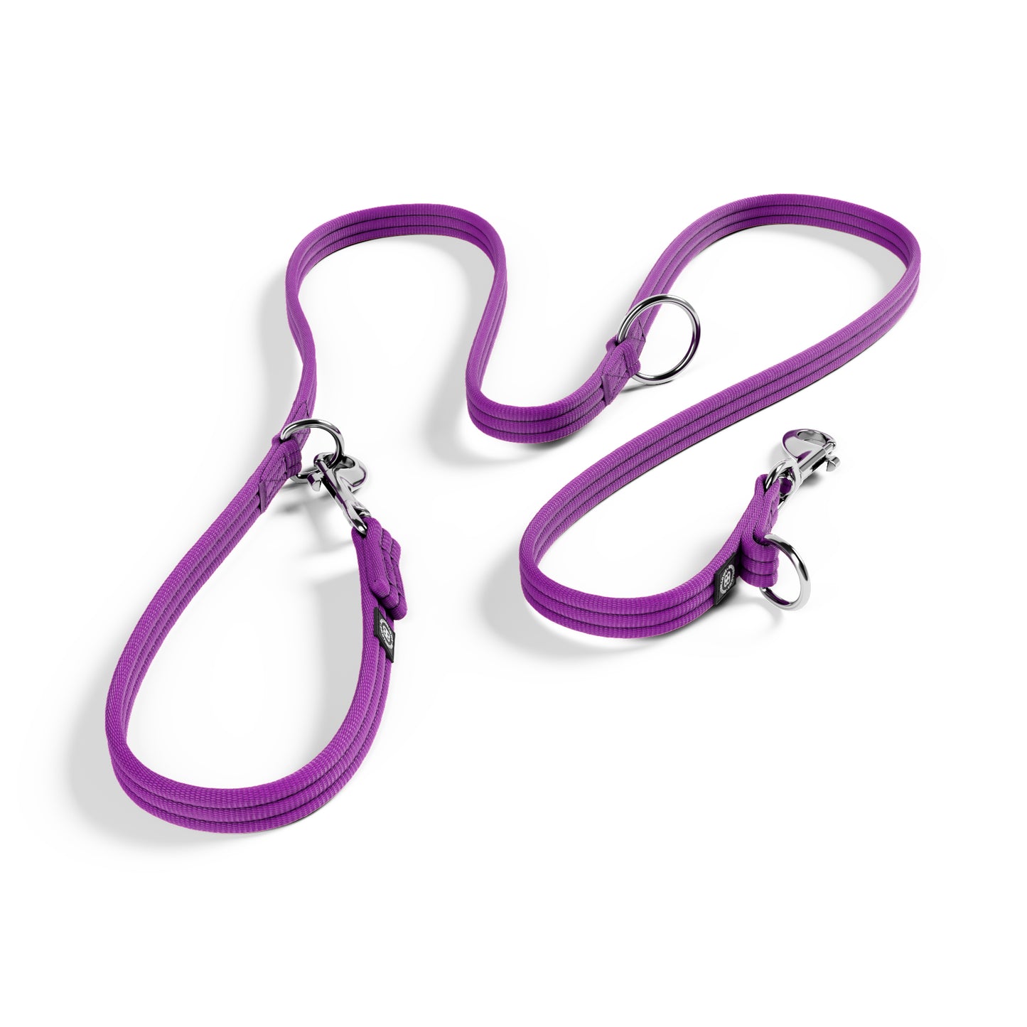 Double Ended Training Lead | All Breeds - Durable & Soft 2m Lead - Purple