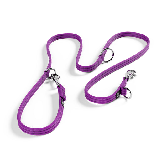 Double Ended Training Lead | All Breeds - Durable & Soft 2m Lead - Purple