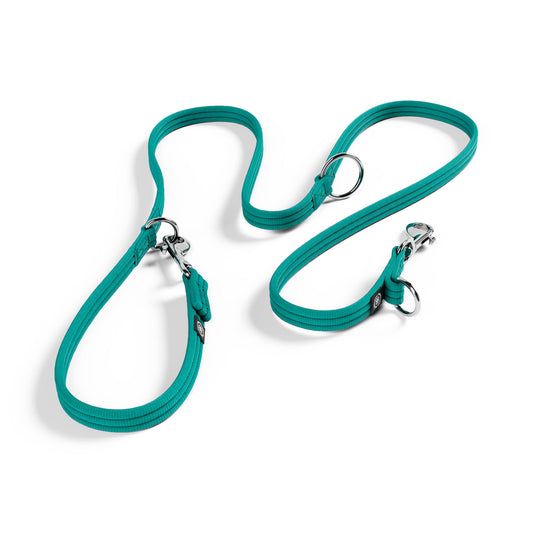 Double Ended Training Lead | All Breeds - Durable & Soft 2m Lead - Turquoise