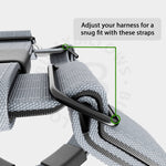 TRI-Harness® | Anti-Pull, Adjustable & Durable - Dog Trainers Choice - Metal Grey v2.0