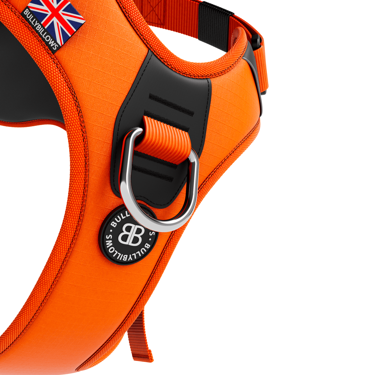 Hurricane Harness - Non Restrictive, With Handle, Adjustable & Reflective - All Breeds - Orange
