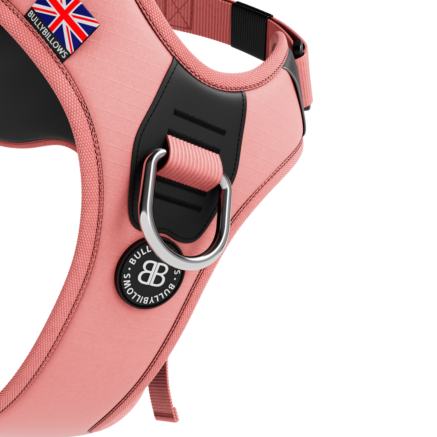 Hurricane Harness - Non Restrictive, With Handle, Adjustable & Reflective - All Breeds - Pink