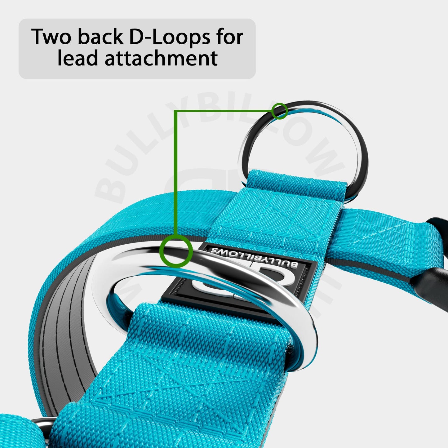 TRI-Harness® | Anti-Pull, Adjustable & Durable - Dog Trainers Choice - Light Blue v2.0