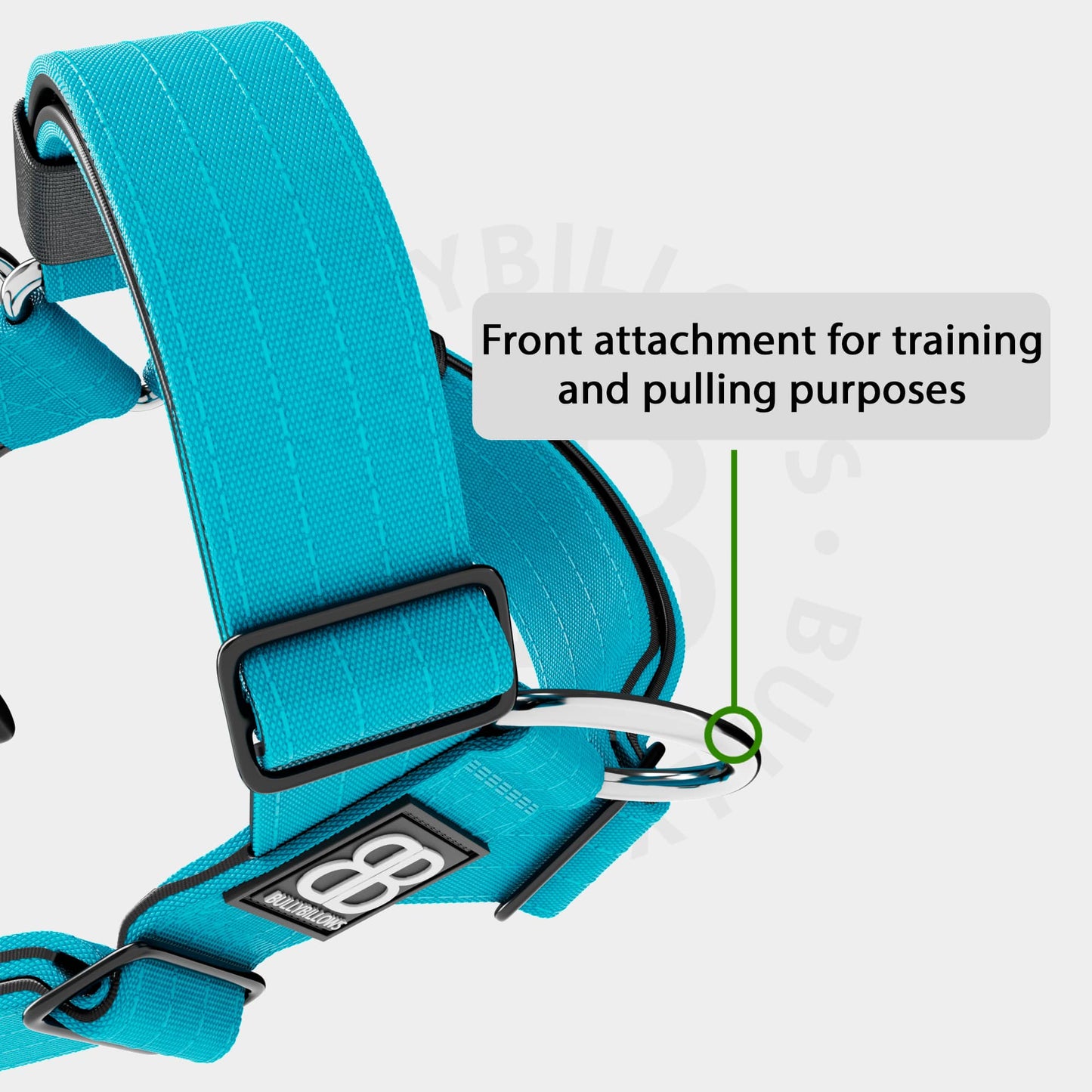TRI-Harness® | Anti-Pull, Adjustable & Durable - Dog Trainers Choice - Light Blue v2.0