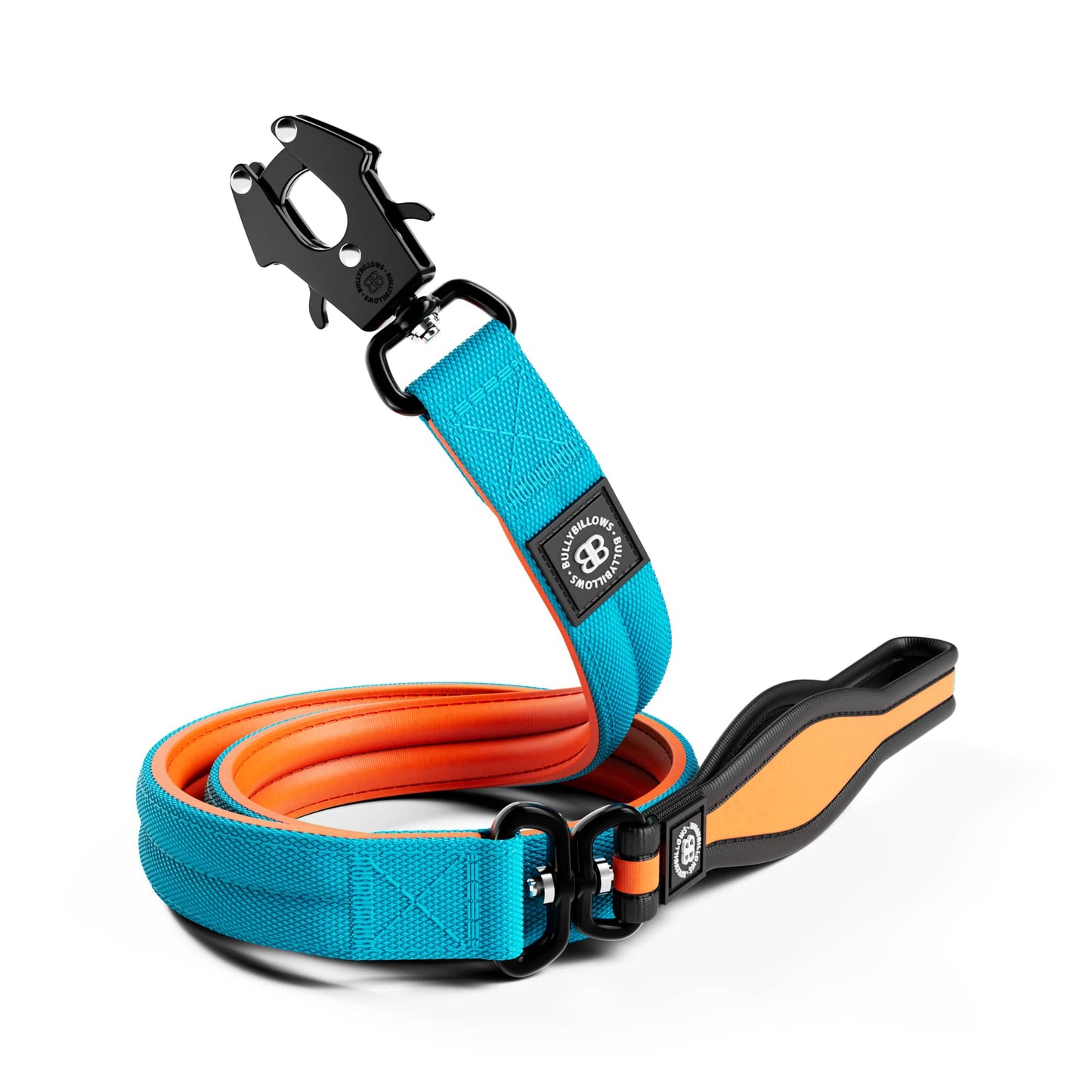1.2m Mini Combat Lead | Foam & Neoprene Lined with Soft Handle - Light Blue & Orange