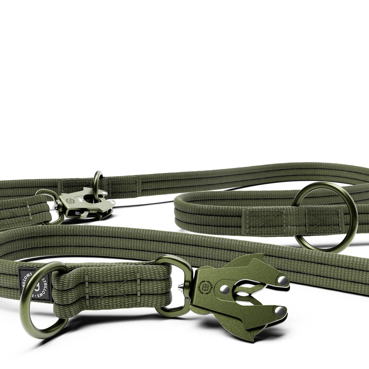Lightweight Training Double Ended Dog Lead | 2m Length - Khaki