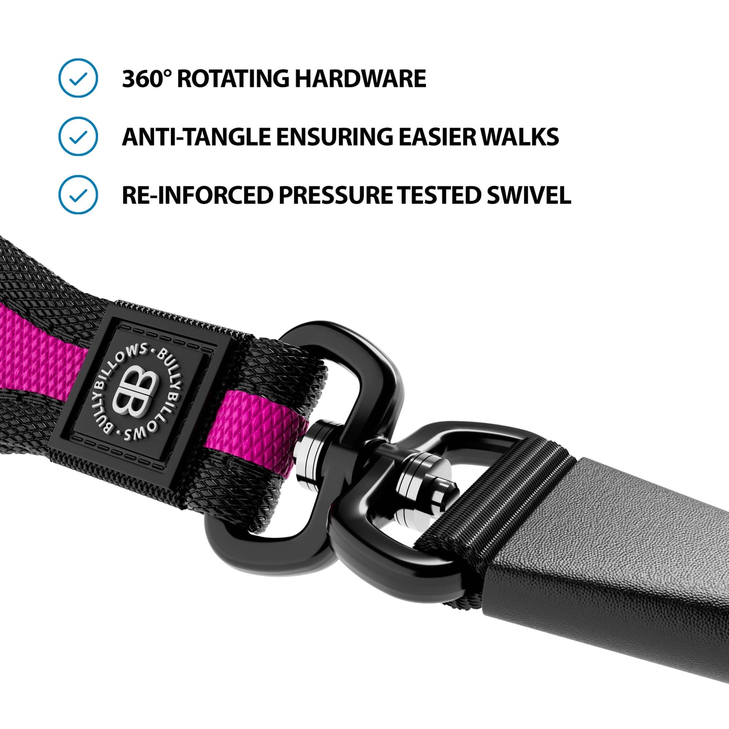 Slip Lead | Anti-Pull & Anti-Choking Training Lead - Magenta