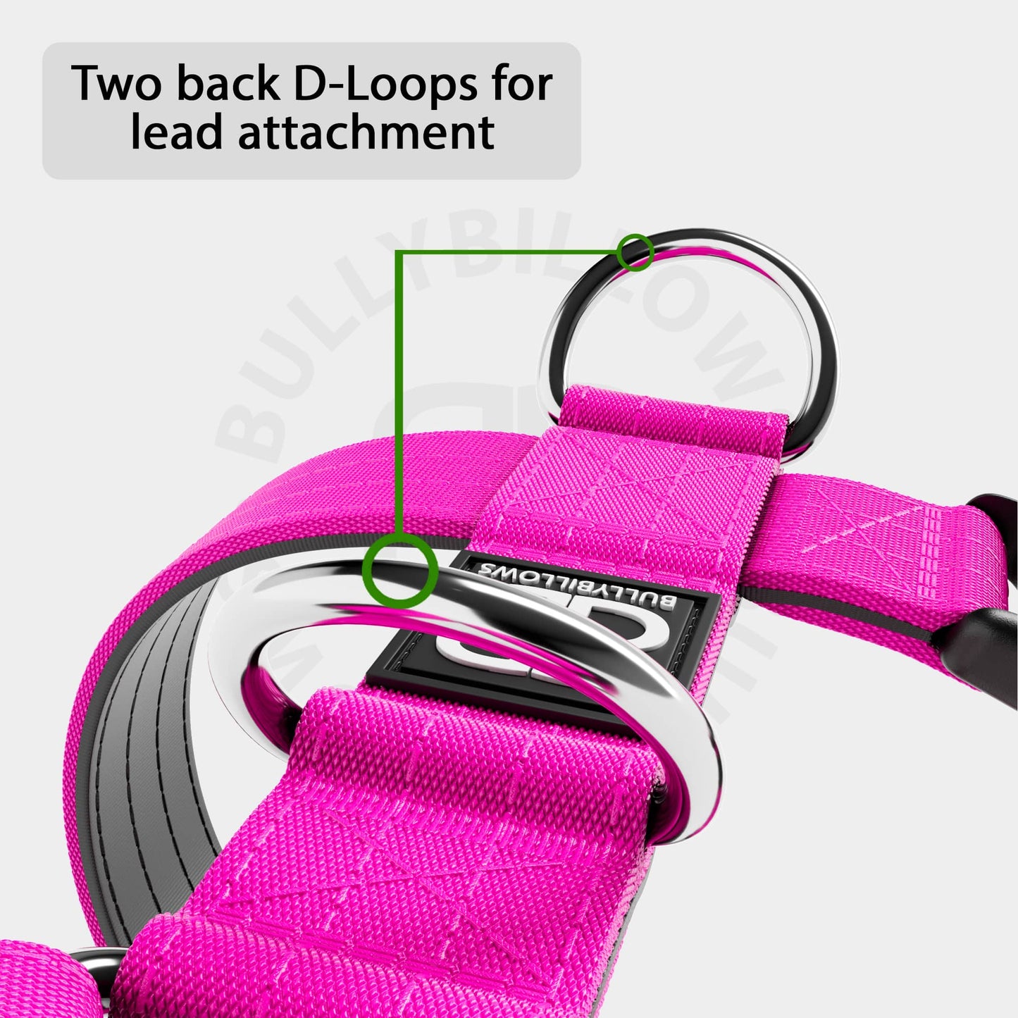 TRI-Harness® | Anti-Pull, Adjustable & Durable - Dog Trainers Choice - Magenta v2.0