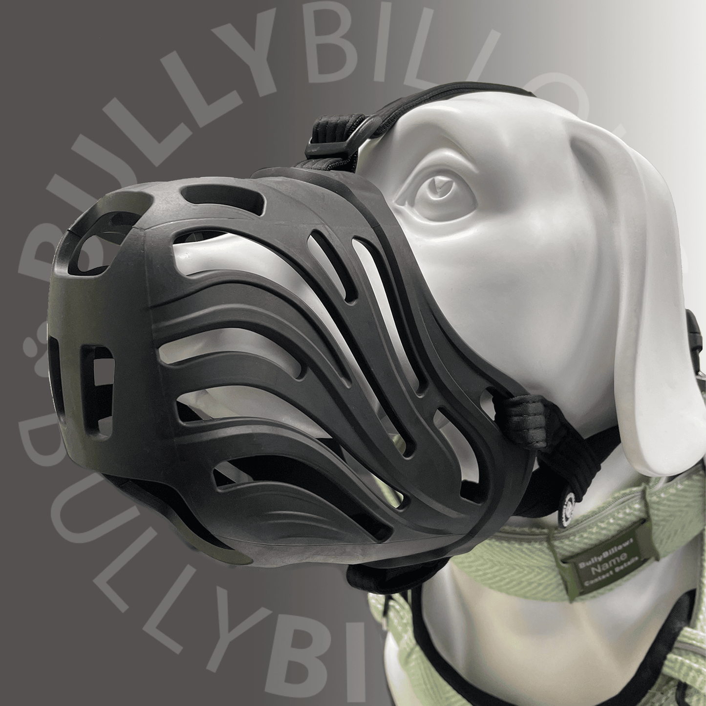 Cage Muzzle - Flexible TPE Material | S-XL Breeds - Black