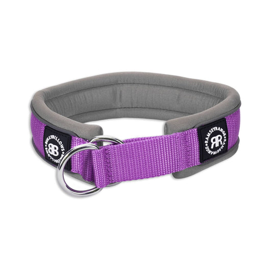 4cm Slip on Collar | Soft Padded & Reflective - Purple & Metal Grey v2.0
