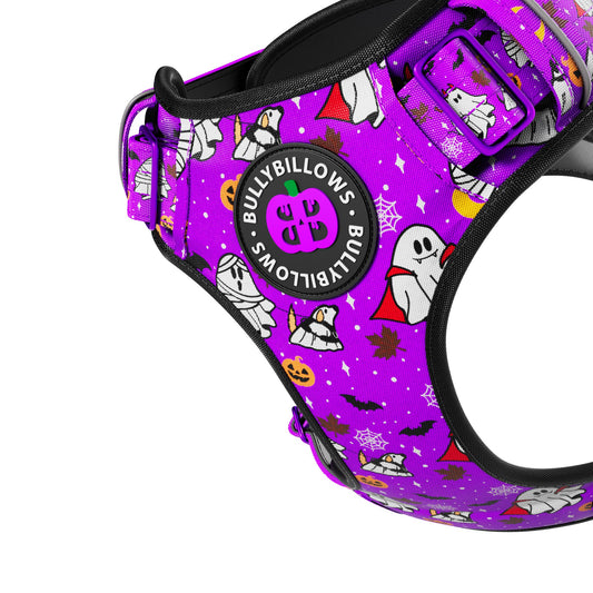 Comfort Premium Harness | Non Restrictive - Halloween BooBillows - Purple