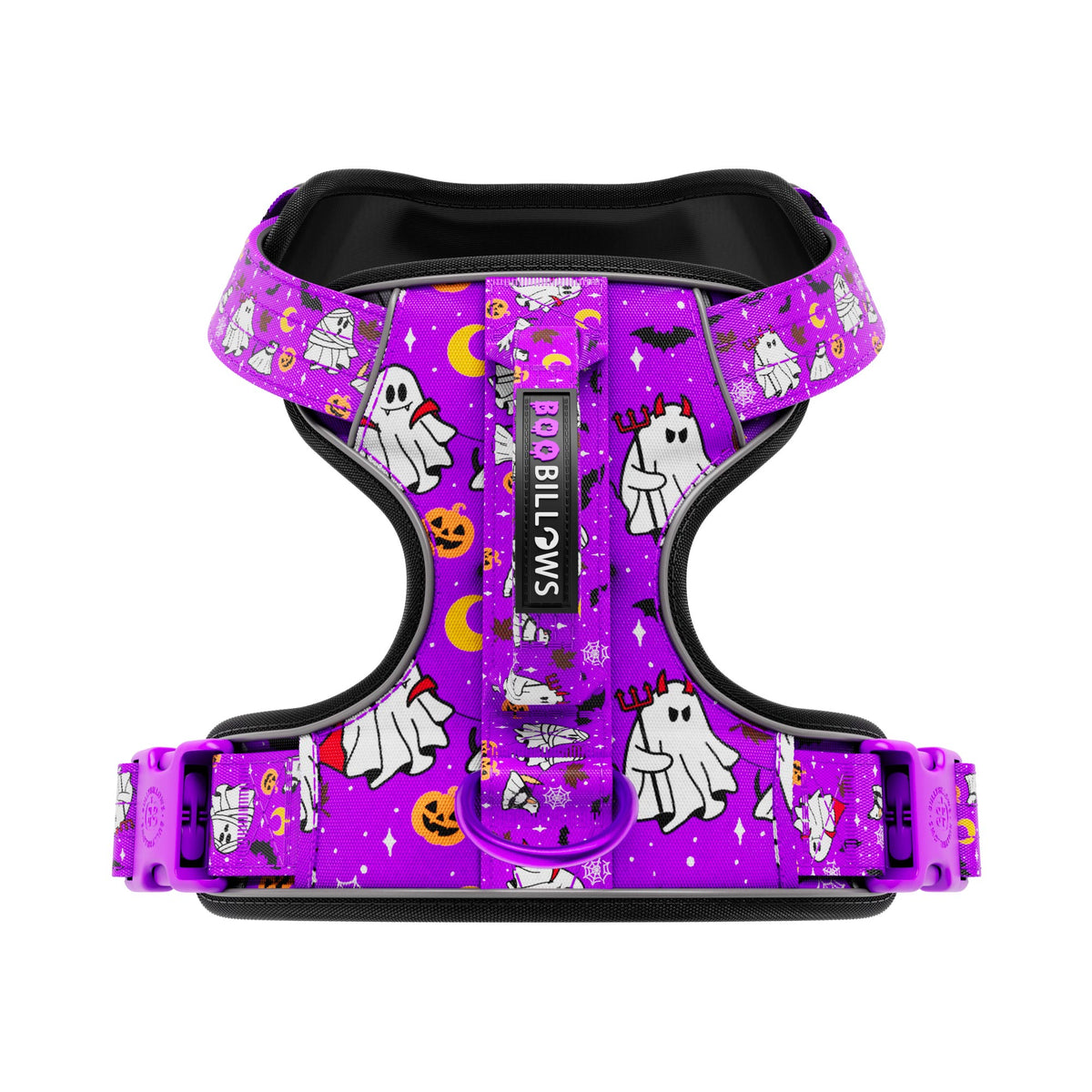 Comfort Premium Harness | Non Restrictive - Halloween BooBillows - Purple
