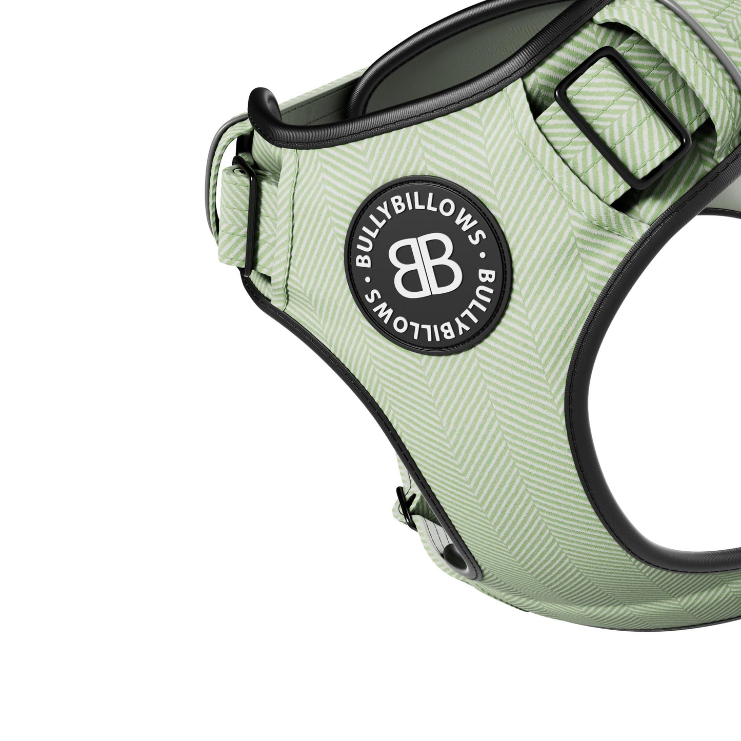 Premium Comfort Herringbone Harness | Non Restrictive & Adjustable - Mint Green