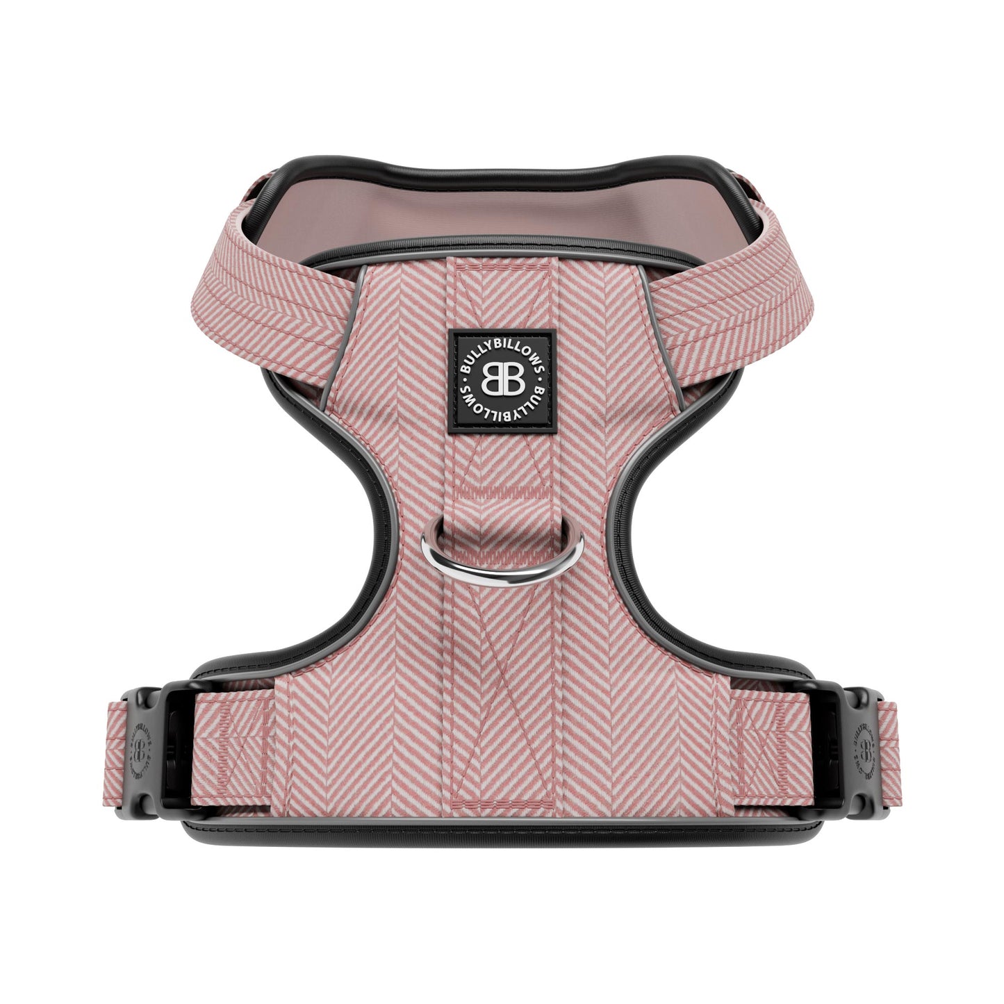 Premium Comfort Herringbone Harness | Non Restrictive & Adjustable - Soft Pink