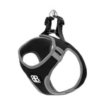 Step in Harness | Soft Mesh - Reflective with Velcro Strap - Black