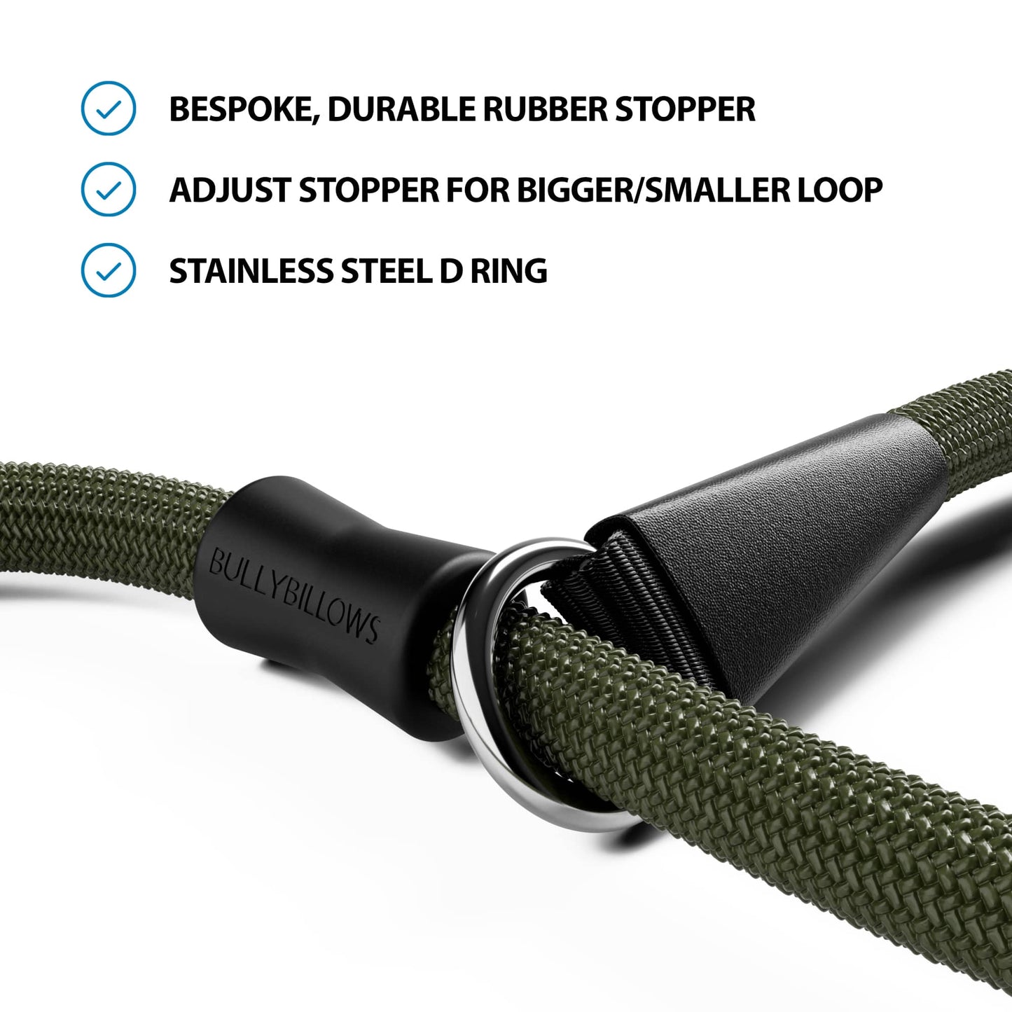 Slip Lead | Anti-Pull & Anti-Choking Training Lead - Khaki