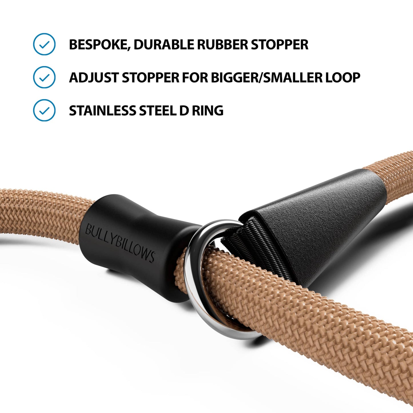 Slip Lead | Anti-Pull & Anti-Choking Training Lead - Dark Military Tan
