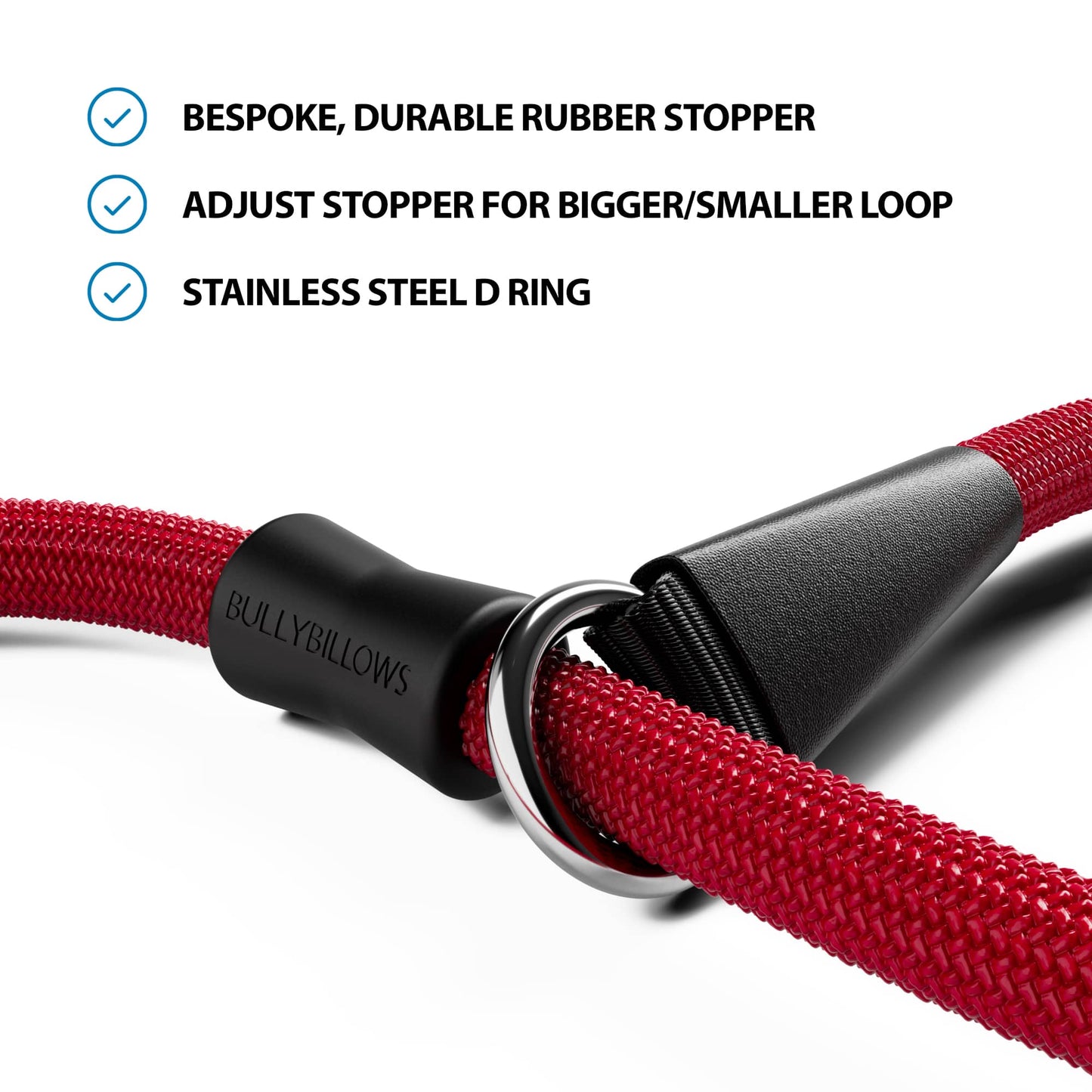 Slip Lead | Anti-Pull & Anti-Choking Training Lead - Red