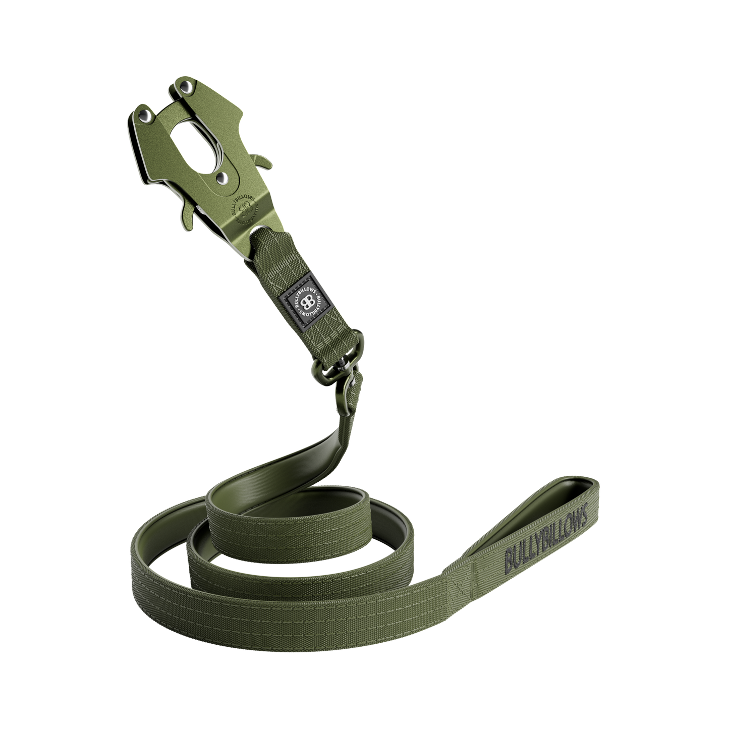 1.4m LIGHTER Swivel Combat Lead | Neoprene Lined, Secure Rated Clip with Soft Handle - Khaki x Khaki