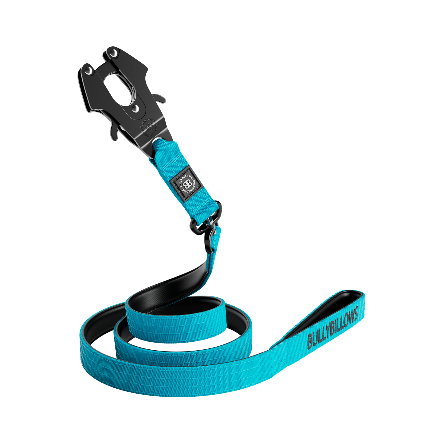 1.4m Swivel Combat Lead | Neoprene Lined, Secure Rated Clip with Soft Handle - Light Blue