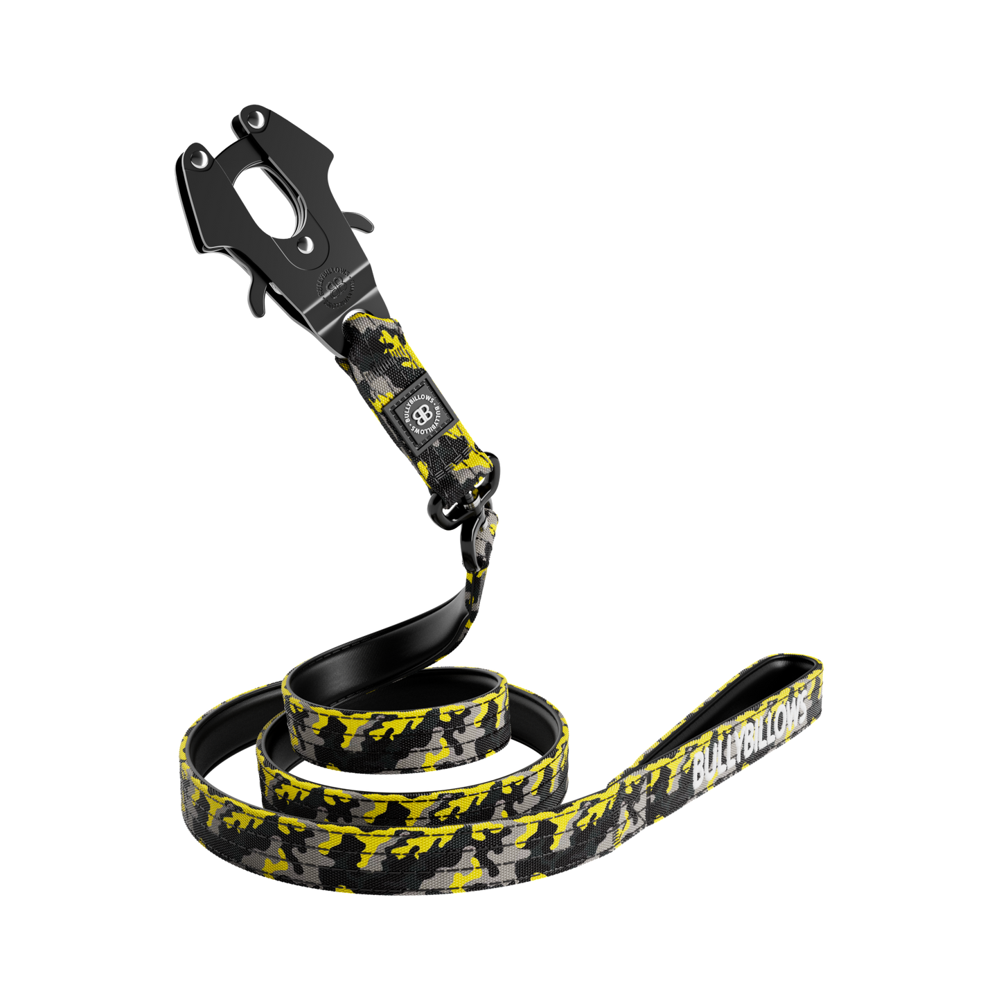 1.4m Swivel Combat Lead | Neoprene Lined, Secure Rated Clip with Soft Handle - CAMO Lightning