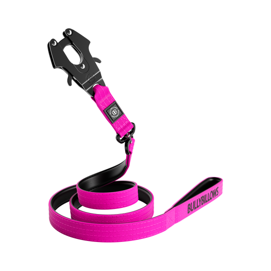 1.4m Swivel Combat Lead | Neoprene Lined, Secure Rated Clip with Soft Handle - Magenta