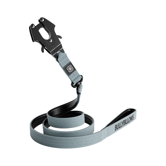 1.4m Swivel Combat Lead | Neoprene Lined, Secure Rated Clip with Soft Handle - Metal Grey