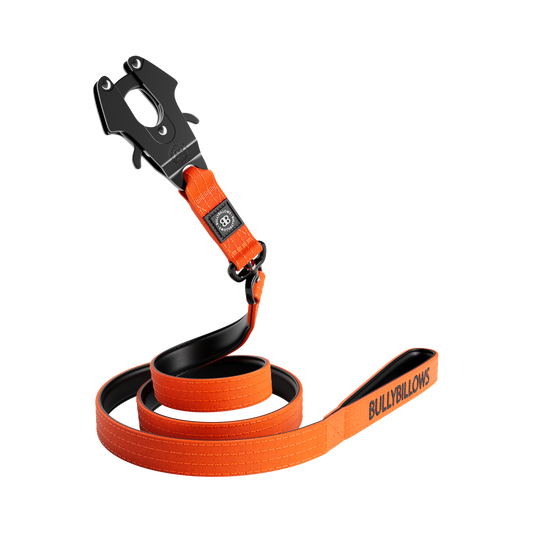 1.4m Swivel Combat Lead | Neoprene Lined, Secure Rated Clip with Soft Handle - Orange