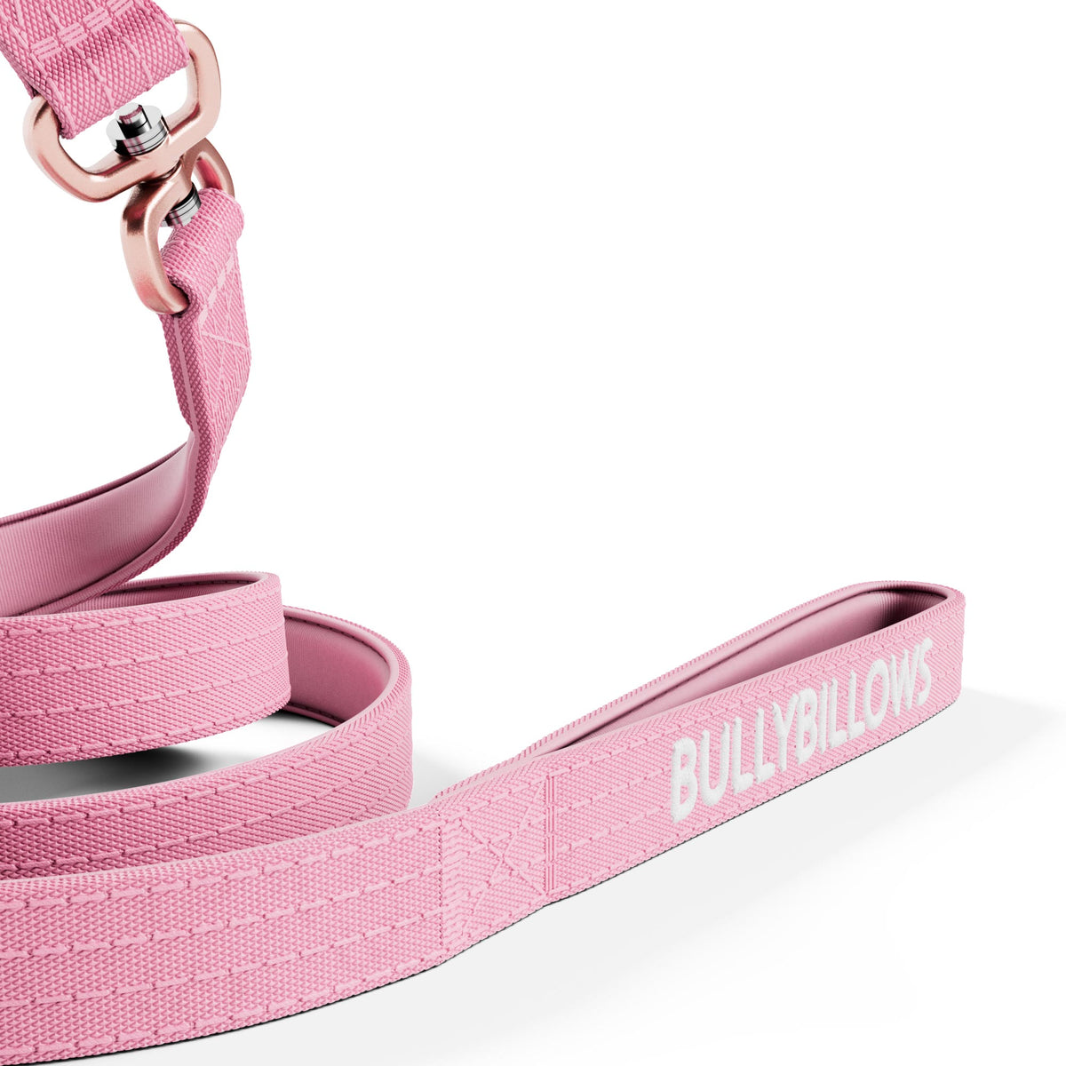 1.4m LIGHTER Swivel Combat Lead | Neoprene Lined, Secure Rated Clip with Soft Handle - Pink x Pink