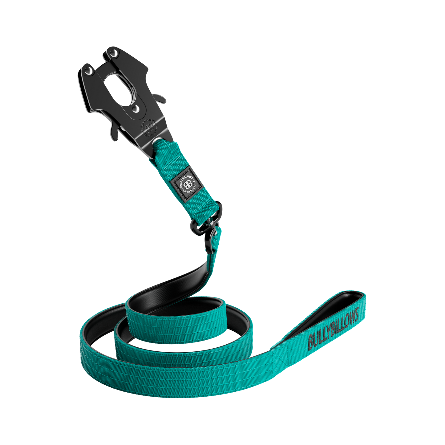1.4m Swivel Combat Lead | Neoprene Lined, Secure Rated Clip with Soft Handle - Turquoise